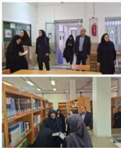 بازدید هیات بورد تخصصی مامایی از  کتابخانه دانشکده پرستاری و مامایی و پیراپزشکی